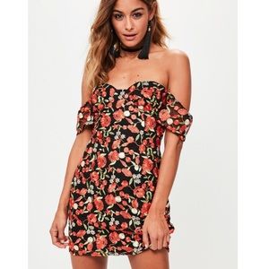 Floral mini dress.